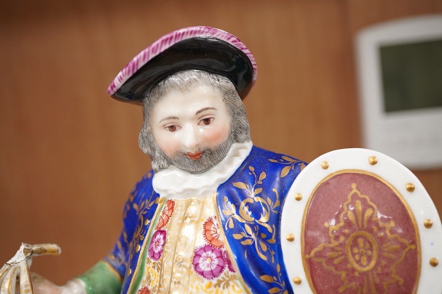 A 19th century Derby figure of Falstaff, 22cm